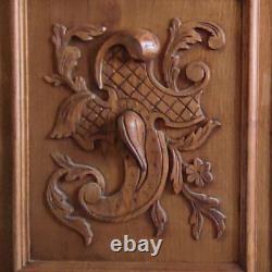 25,5 Pair French Antique Architectural Pillar Panel Door Solid Oak Wood Carved