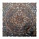 29.5 Square Lotus New Wood Carving Home Wall Panel Mural Decor Art Statue Gtahy