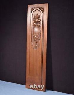 29 French Antique Carved Architectural Panel Solid Walnut Wood Trim