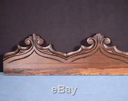 29 French Antique Gothic Pediment/Crest/Panel in Carved Walnut Wood Salvage