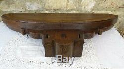 30 Antique French Hand Carved Wood Architectural Pediment Panel Solid Oak