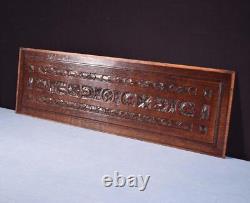 31 Wide Antique French Solid Oak Wood Highly Carved Panel Salvage