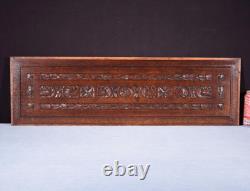 31 Wide Antique French Solid Oak Wood Highly Carved Panel Salvage
