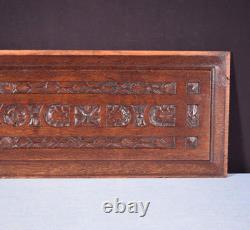 31 Wide Antique French Solid Oak Wood Highly Carved Panel Salvage