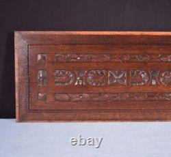 31 Wide Antique French Solid Oak Wood Highly Carved Panel Salvage