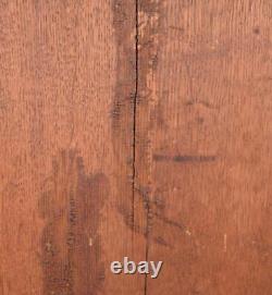 32 Tall French Antique Gothic Panel in Solid Oak Wood Salvage Late 1800's