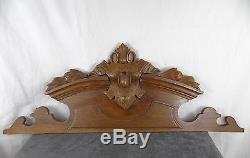 33 Antique French Carved Wood Architectural Pediment Panel Solid Oak