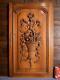 34 Tall French Antique Deep Carved Panel With Louis Xvi Flowers In Walnut Wood