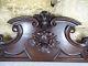 36.6 Antique French Carved Wood Architectural Pediment Panel Mahogany
