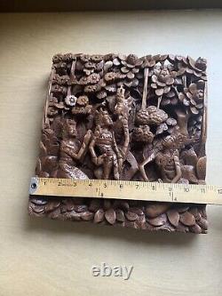 3D Wall panel wood carving Ornate Amazing Heavy