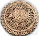 3ft Circle Stained Lotus Teak Wood Carving Home Wall Panel Decor Art Mural Gtahy