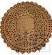 3ft Circle Stained Lotus Teak Wood Carving Home Wall Panel Mural Decor Art Gtahy
