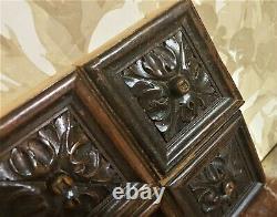 4 Decorative rosette wood carving panel Antique french architectural salvage