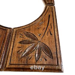 4 Flower branch wood carving panel 10.43 in Antique French architectural salvage