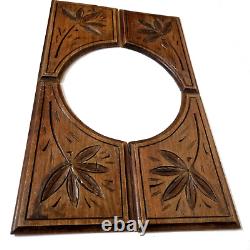 4 Flower branch wood carving panel 10.43 in Antique French architectural salvage