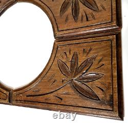 4 Flower branch wood carving panel 10.43 in Antique French architectural salvage