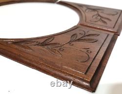 4 Flower branch wood carving panel 8.46 in Antique French architectural salvage