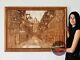 51 3d Decor Picture City Carved Panel In Hard Wood With Excellent Details