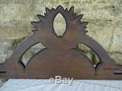57 Antique French Carved Wood Architectural Pediment Panel Solid Mahogany