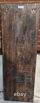 A Brand New Antique Look Wall Hanging Panel Flower Vase Carved Real Mango Wood