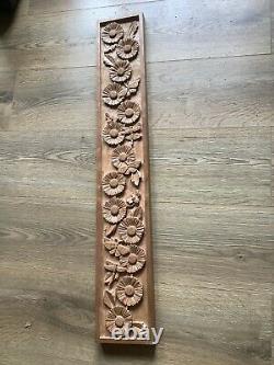 A Daisy Chain Carved In Cherry With Bees Butterflies And Dragonflies Wall Panel