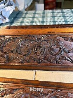 A Pair of Chinese Antique Hand Carved Wood Panels