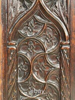 A Stunning Gothic panel carved in wood 3 of 4