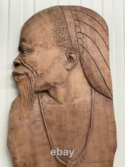 A Stunning Large Carved panel in wood 34.17 inch high