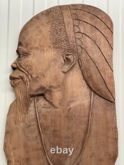 A Stunning Large Carved panel in wood 34.17 inch high