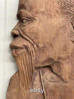 A Stunning Large Carved panel in wood 34.17 inch high