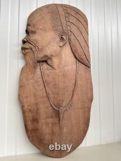 A Stunning Large Carved panel in wood 34.17 inch high
