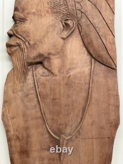 A Stunning Large Carved panel in wood 34.17 inch high