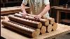 A Talented Carpenter Designs Unique Tables From Discarded Round Logs