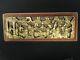 Antique 19 C. Elaborate Gilded Chinese Wall Panel Relief Wood Carving /
