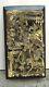 Antique 19c Chinese Wood Carved Gilt Lacquered Pierced Panel, Bottle Scene #2