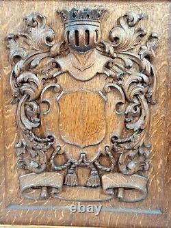 ANTIQUE CARVED WALL PANEL By Jungwirth Detroit MI c. 1890 Roping-knight-Floral