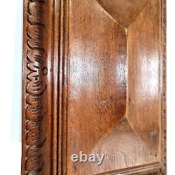 Acanthus leaf wood carving panel 11.46 in Antique French architectural salvage