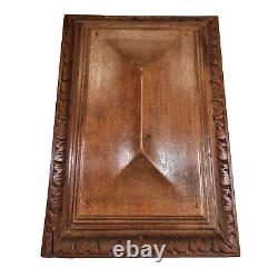 Acanthus leaf wood carving panel 11.46 in Antique French architectural salvage