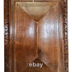 Acanthus leaf wood carving panel 11.46 in Antique French architectural salvage