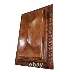 Acanthus leaf wood carving panel 11.46 in Antique French architectural salvage