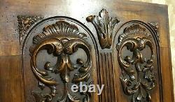 Acanthus scroll leaves carving panel Antique french architectural salvage 22