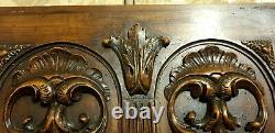 Acanthus scroll leaves carving panel Antique french architectural salvage 22