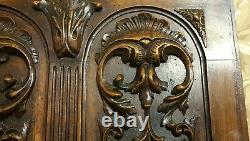 Acanthus scroll leaves carving panel Antique french architectural salvage 22
