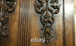 Acanthus scroll leaves carving panel Antique french architectural salvage 22