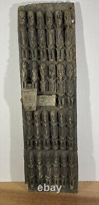 African Tribal Art Carved Hardwood Dogon Granary Door & Lock
