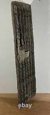 African Tribal Art Carved Hardwood Dogon Granary Door & Lock