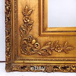 Amazing! 20 X 24 Antique Carved & Pierced Wood Panel Frame Gold Leaf 7 Wide