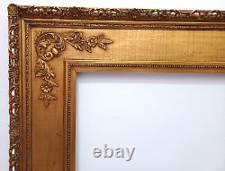 Amazing! 20 X 24 Antique Carved & Pierced Wood Panel Frame Gold Leaf 7 Wide