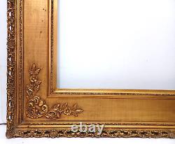 Amazing! 20 X 24 Antique Carved & Pierced Wood Panel Frame Gold Leaf 7 Wide