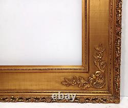 Amazing! 20 X 24 Antique Carved & Pierced Wood Panel Frame Gold Leaf 7 Wide